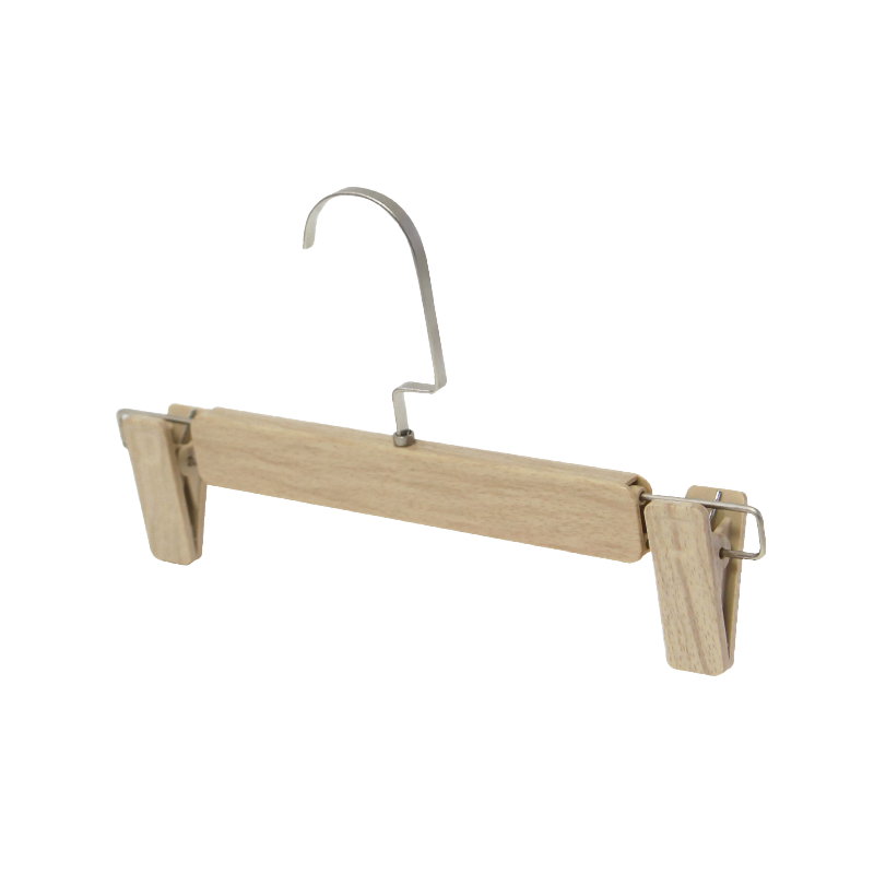 Lightweight and Practical Metal Hook Wooden Pants Hanger